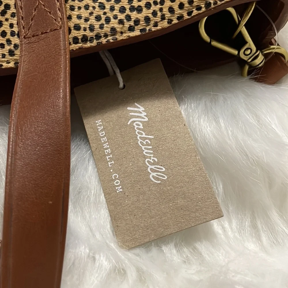 Madewell Tote Transport Leopard Print Calf Hair Medium - Picture 7 of 8